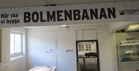 En snygg banderoll har kommit upp mot Bolmenrummet. Den kommer s&auml;kert h&auml;nga d&auml;r 10 &aring;r minst.