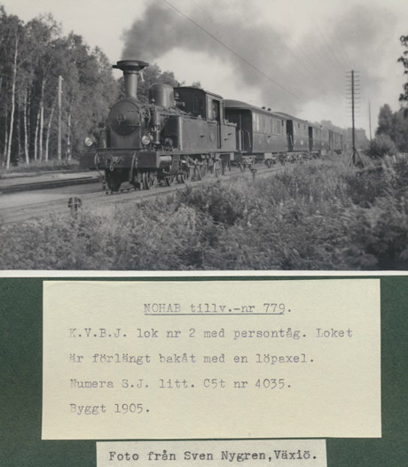 Vi har f&aring;tt bilder fr&aring;n Nohabs arkiv. Bilderna visar lok fr&aring;n SSJ, HBJ, WBJ, KWJ eller KVBJ. H&auml;r &auml;r n&aring;gra exempel och ja...l&auml;s sj&auml;lva texterna :).