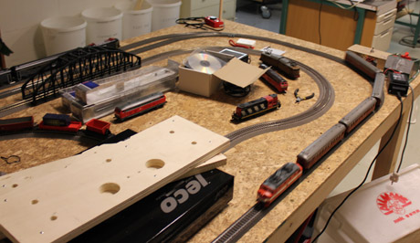Ett l&aring;ngt M&auml;rklin-t&aring;g provk&ouml;rdes.